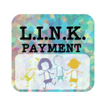 LINK Payment Button with colorful children clipart