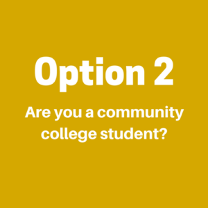 Are you a community college student? 