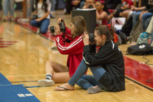 students taking photos