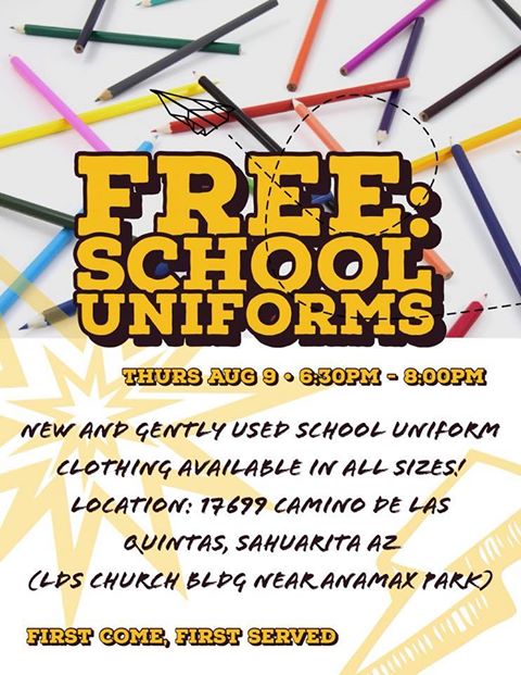 New and gently used school uniforms