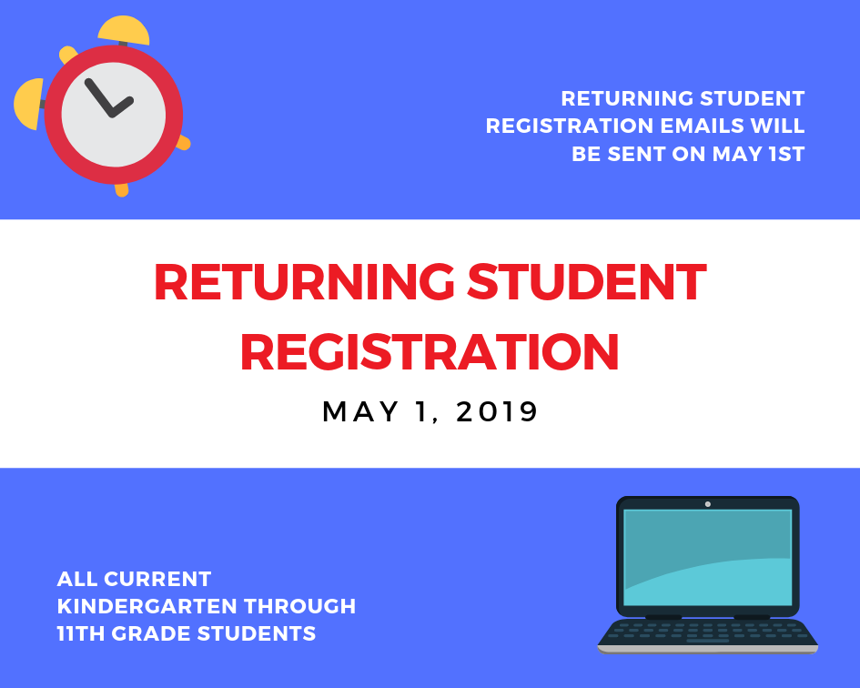 Returning Student 19-20 Information will be sent by email 