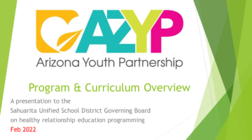 AZYP Arizona Youth Partnership Program & Curriculum Overview