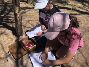 STUDNET COLORING AT TUMACACORI FIELD TRIP FROM SDPA.